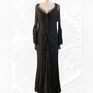 Vintage Bellville Sassoon by Lorcan Mullany Silk Polka Dot Dress